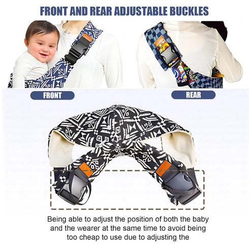 Beyoik 10-30 lbs(Grey) Baby Sling Carrier,Baby Sling,Toddler Carrier,Adjustable and Non-Slip Hip Seat Carriers Carrying