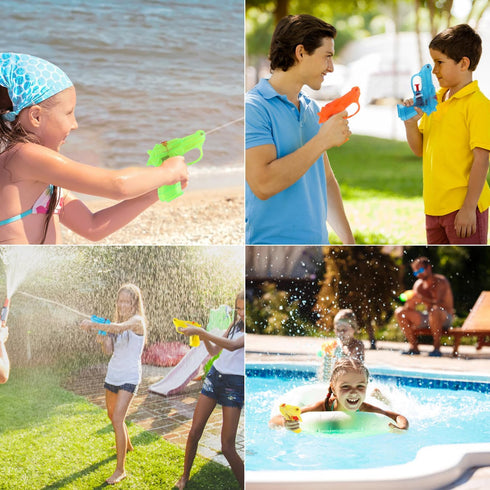 8 Pack Small Water Guns for Kids, Plastic Blasters for Outdoor Water Fighting, Swimming Pool Beach Toys