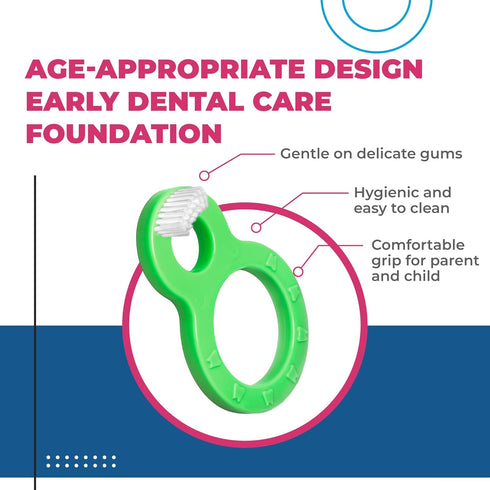 TESS Oral Health 5-Pack Infant Baby Toddler Safety Toothbrush Teethers for Nurturing Dental Care in Early Years