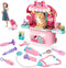 MAGIC4U Pet Cat Care Carrier Suitcase Toy, 29PCS Vet Clinic and Doctor
