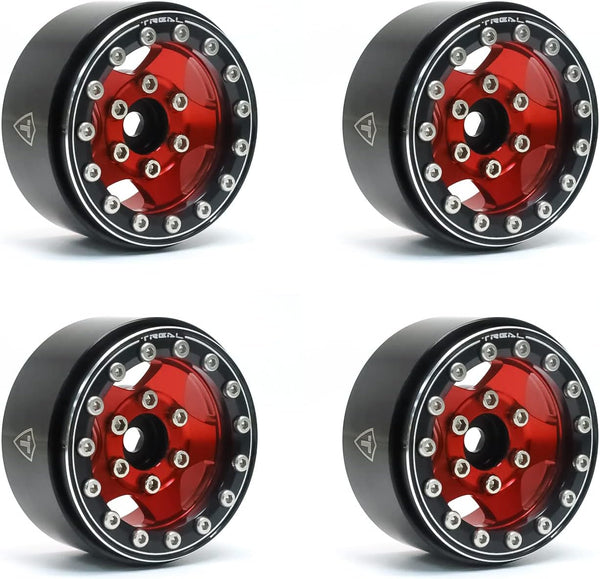 Treal 1.55'' Beadlock Wheels (4P) - Aluminum CNC Machined for 1/18 UTB18 and 1/10 RC Crawler