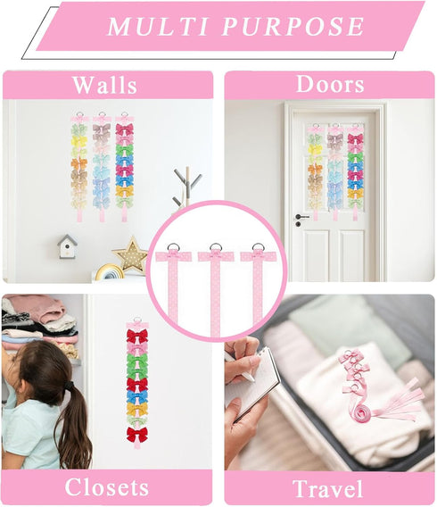 TZHEK 6 PCS Headband Bow Holder for Girls Hair Bows Clips Storage Bow Organizer hanger for Girls Hair Bows accessories