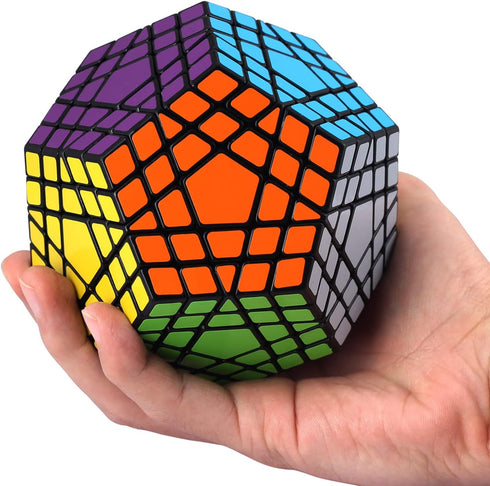 5x5 Ganowo Megaminx Speed Cube Gigaminx Cubes Brain Teasers Games Magic Twist Puzzle Fidget Toys for Kids Adults Boys