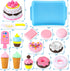 LOVESTOWN 15 PCS Pretend Desserts Toy Set, Play Food for Kids Kitchen, Ice Cream Cupcake Baking Plastic Play Food