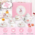 Set Set Set Playset 3+ Porcelain Tea for Girls, Tea Party for Little Girls, Kids Tea Kitchen Pretend Play, Princess Tea