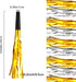 12 Pieces Gold Silver Glitter Noise Makers, Metallic Fringed Party Blowers for Birthday Graduation Events 2024