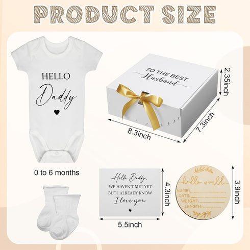 Shyyween 7 Set Pcs Pregnancy Announcements for Hushund Surprise Baby Announcement Gifts Include Bodysuit Pregnancy