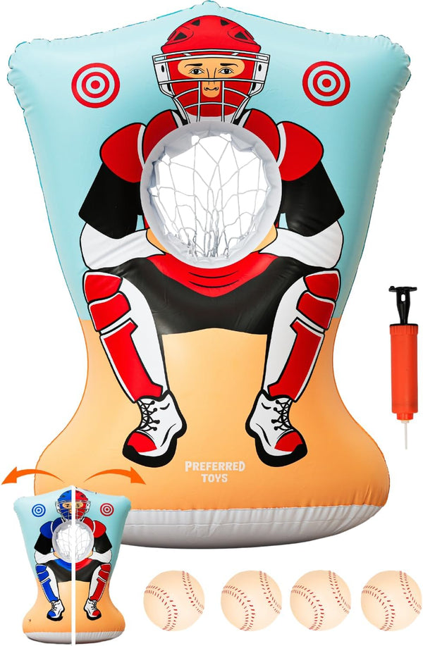 Preferred Toys Inflatable Baseball Pitching Target for Kids 3 and Above -