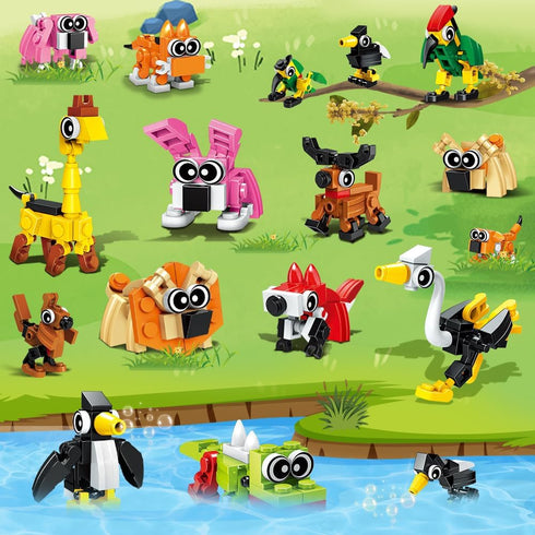 30 Pack Party Favors for Kids Building Toy, 750 PCS Animals Building Block Set for Goodie Bag Stuffers, Classroom Prizes