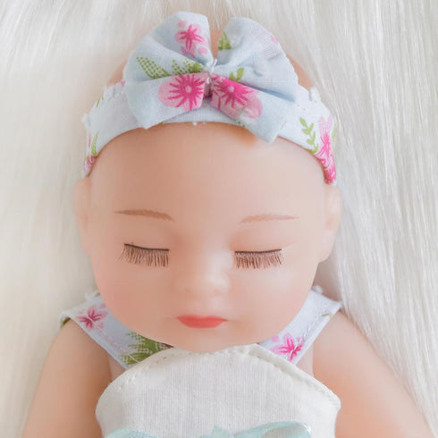 ENA Reborn Baby Doll Realistic Silicone Vinyl Baby 10 inch Weighted Soft Body Lifelike Doll Gift Set for Ages 3+ (slip dress girl, 10 inch)