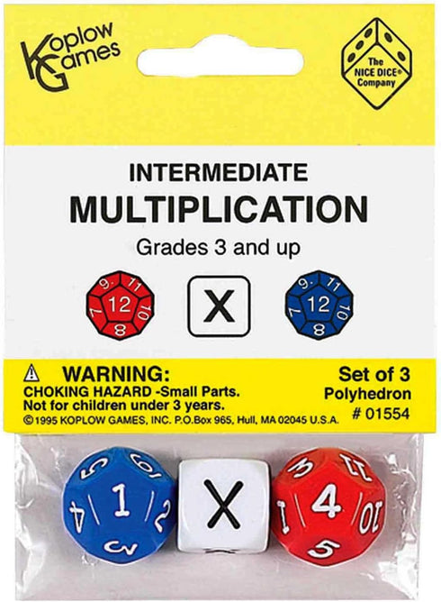 Koplow Games Intermediate Multiplication Dice, Standard Size (15mm - 17mm)