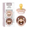 BIBS Colour Studio Pacifier 2-Pack, BPA Free, Round Nipple. Natural Rubber Latex,