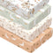 Peryiter 4 Pack Crib Sheets for Baby Brown Silly Goose Soft Baby