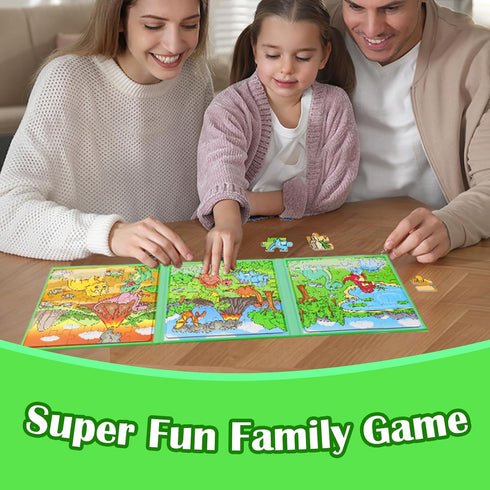 Magnetic Puzzles for Toddlers 3-5, 36 Pieces Dinosaur Toys, Learning Educational Games