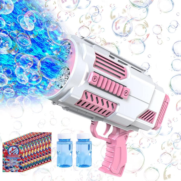 Bubble Machine Automatic Bubble Gun, Summer Beach Bubbles Blower for Kids Age 3-12, Birthday Wedding Party Favors Gifts