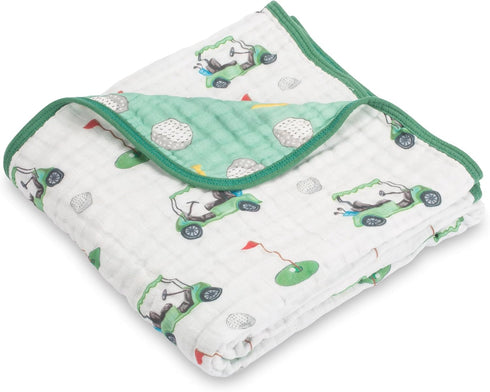 LollyBanks Muslin Baby Blanket 100% Organic Cotton, Muslin Quilt Lightweight, Toddler Blanket