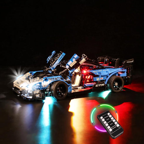 LED Lighting Kit Compatible with Lego 42123 McLaren Senna GTR Car Model - Lights Only, Remote Control Version