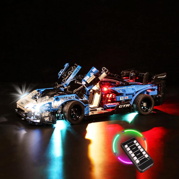 LED Lighting Kit Compatible with Lego 42123 McLaren Senna GTR Car Model - Lights Only, Remote Control Version