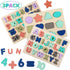 Wooden Puzzles for Toddlers, Kesletney Alphabet Number Shape Learning Puzzles for Kids