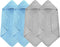 GINUMWA 4 Pack Hooded Baby Towels, 32x32 Inch Absorbent Bath Towels, Soft Coral
