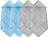 GINUMWA 4 Pack Hooded Baby Towels, 32x32 Inch Absorbent Bath Towels, Soft Coral