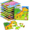 Puzzles for Kids Ages 3-5 - 9 Pack Wooden Jigsaw Puzzles for Toddlers 16 Pieces Educational Learning Toys