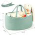 Maliton Diaper Caddy Organizer for Baby, Portable Diaper Storage Organizer for Changing Table and Car, Cotton Rope