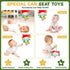 ElapseGlow 18 Tummy Crab Baby Toy - Clip-On Hanging Sensory Toy for Car Seat, Stroller, Gym with Squeaker, Crinkle