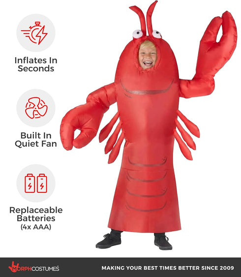 Morph Inflatable Lobster Costume, Dancing Lobster Costume, Under The Sea Lobster