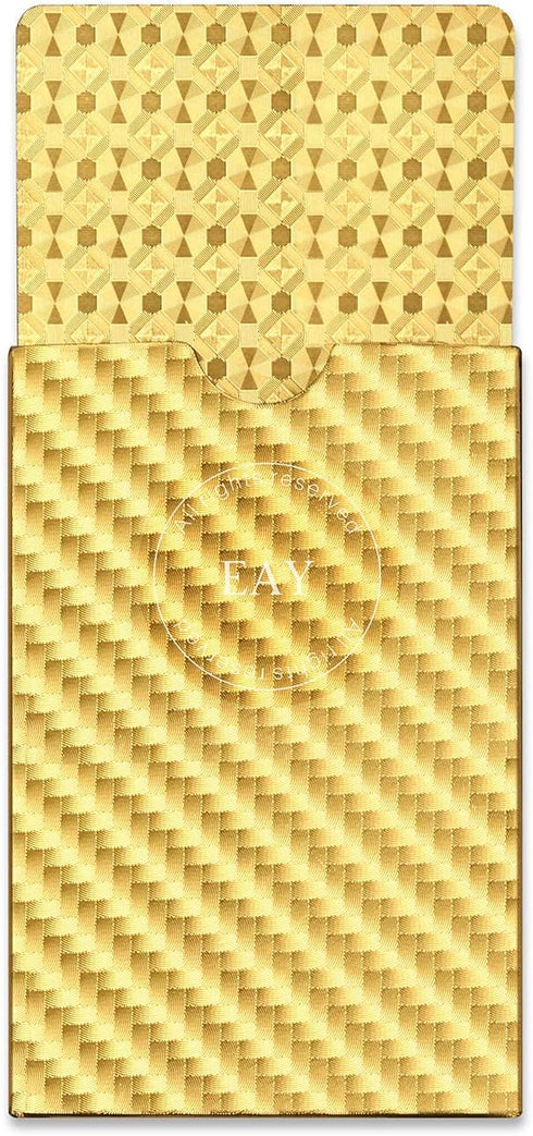 EAY Gold Deck of Cards - Waterproof Playing Cards, Poker Cards, Washable & Flexible for Party & Game