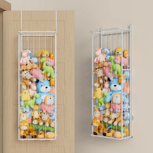 SWTYMIKI Hanging Stuffed Animal Storage - Over Door Large Plush Toy Organizer,