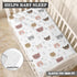 Winpema 28"x52" Cartoon Bears Print Fitted Crib Sheet Bears Baby Crib Sheet Fit Standard Crib and Toddler Mattress,Crib
