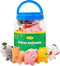 Boley Farm Animals Bath Toys Bucket - Includes 12 Colorful Fun Free