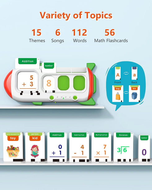 ZIKAQUQI 5-7 102 56 Cool Math Games & Talking Flash Cards for Toddlers Years Old,Speech Therapy with Sight Words
