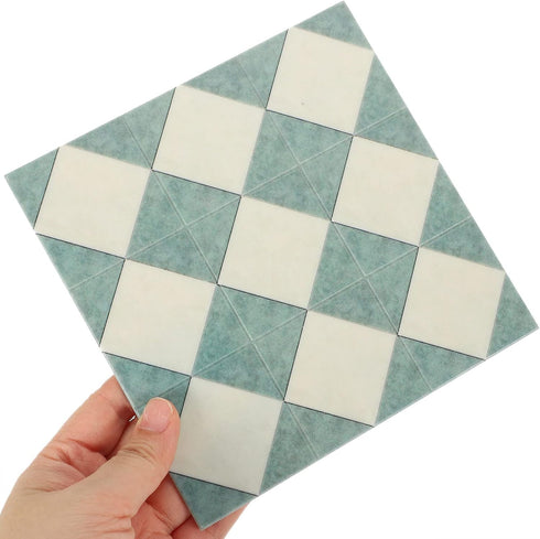 Toyvian Dollhouse Mosaic Floor Tile Miniature Kitchen Bathroom Flooring Wallpaper for Doll House Decorations