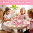 Set 3-6 Set, Lajeje Tea Party for Toddlers & Little Girls Ages Princess Pretend Play Kitchen Toy with Tin Tea Desserts
