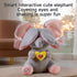 eJog Pup Peek a Boo Elephant Toy, Interactive Singing Plush Elephant Toy with Flapping Ears and Hearts, Musical Stuffed