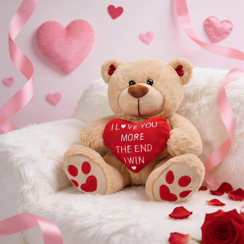 CaseTank 10 Inches Valentines Day Gifts for Her Kids: Teddy Bear Funny Cute Stuffed Animal Plush Present, Valentines