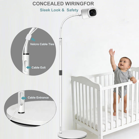 EYSAFT E30,Spaceview E110,E21 Baby Monitor Floor Compatible for Adjustable Height and Stable Base,Without Tools or Wall