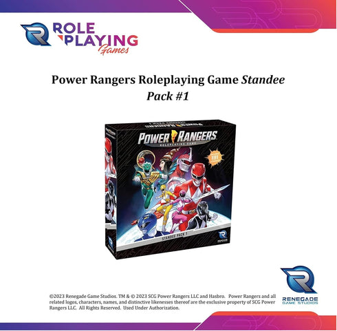Power Rangers RPG Accessory: Standee Pack #1 - 191 Color Standees, 28 Plastic Bases