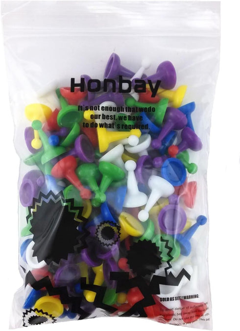 Honbay 120pcs Multi-Color Pawns Pieces for Board Games - Tabletop Markers Component