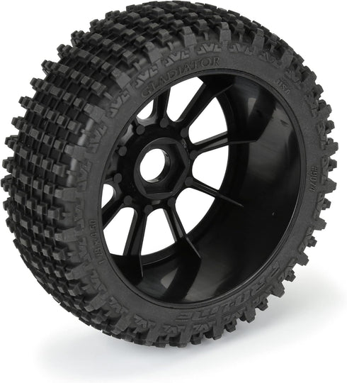 Pro-line Racing 1/8 Gladiator M2 Fr/Rr Bgy Tire MTD Blk Mach 10, 2 PRO907421 RC Tire