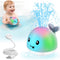 Gigilli Baby Bath Toys, Magnetic Rechargeable Light Up Whale Bath Toys for