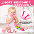 Baby Toys for 0-12 Months - Musical Stuffed Animals with Multi-Sensory Crinkle and Rattles for Newborns