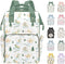 Goodstemu Customized Cute Dragon Baby Diaper Bags with Name, Personalized Dinosaur Diaper Bag