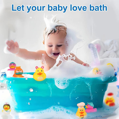 Audaisyly Rubber Ducks Bath Toy for Kids, Assortment Duckies for Jeep Ducking Pool Floater Ducky Bathtub Beach Toys