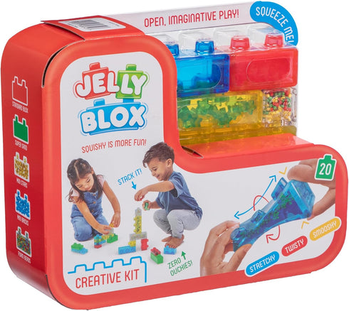 20 2+ Goliath Jelly Blox Creative Kit | Includes Blocks | Toddler & Preschool Building Blocks Kids Can Squeeze