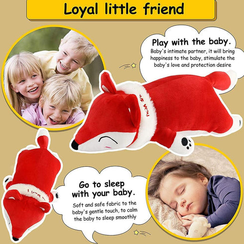 Stuffed Fox Animal Plush Toy, 20 Inches Red Large Soft Cuddly Pillow Cushion for Kids Room Decor