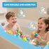 Ganaj 11 Silicone Bathtub Splash Guard for Kids, Splash Guard for Bathtub with Suction Cups,Toy Tray Caddy Holder