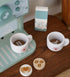 MIKNEKE Set Wooden Coffee Maker Toys Play for Kids, Coffee Machine Toy, Montessori Pretend Play Food Kitchen